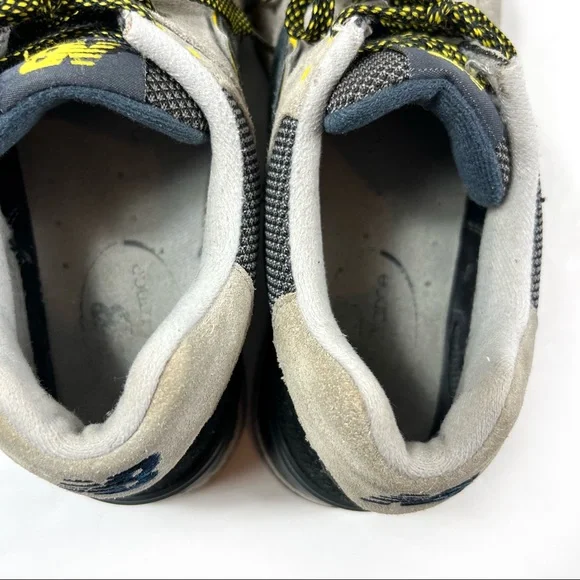 New Balance Mens ML574AT D Classic Running Gray Navy Yellow Sneaker Shoes 8.5 - Picture 8 of 14